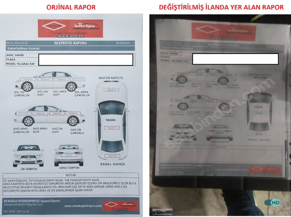 İkinci el araç alırken, sahte ekspertiz raporlarına dikkat!